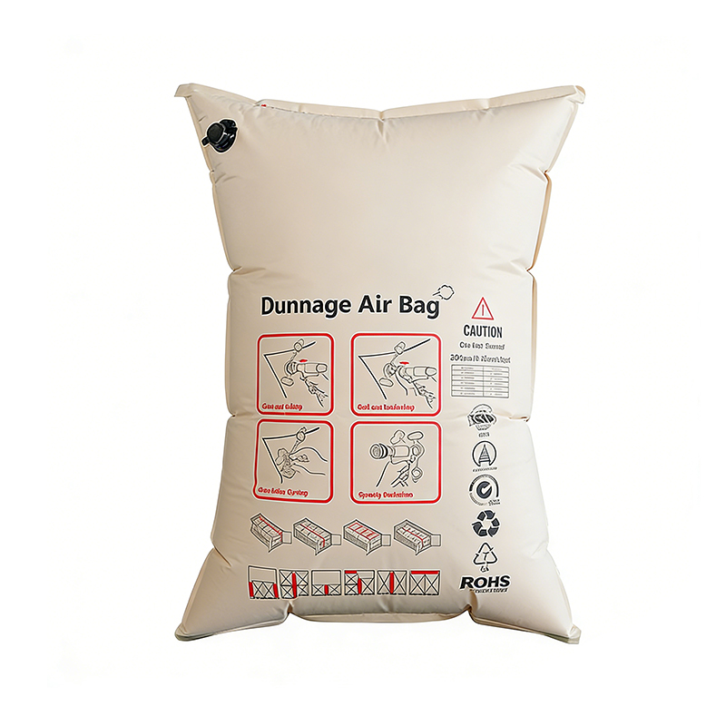 RoHS Certified and Recyclable Kraft Paper Dunnage Bag with Double Storm Valve for Shipping